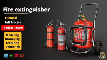 Modeling,Texturing,Rendering  Fire extinguisher  in 3dsmax , Substance painter , Marmoset Toolbag