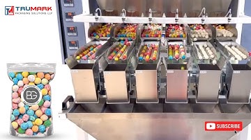 High-Speed Toffee Filling Machine | 6 Head Weigh Filler for Candy & Chocolate Packaging