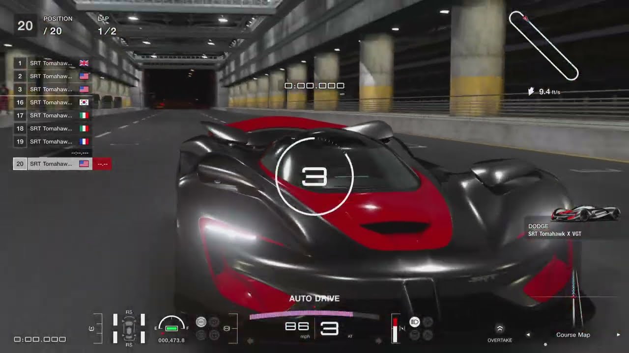 Gran Turismo 7 - Custom Race 2 Laps - Special Stage Route X - SRT Tomahawk X VGT - GT7 - PS5