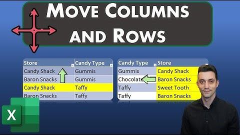 Excel Tips - Move Rows and Columns