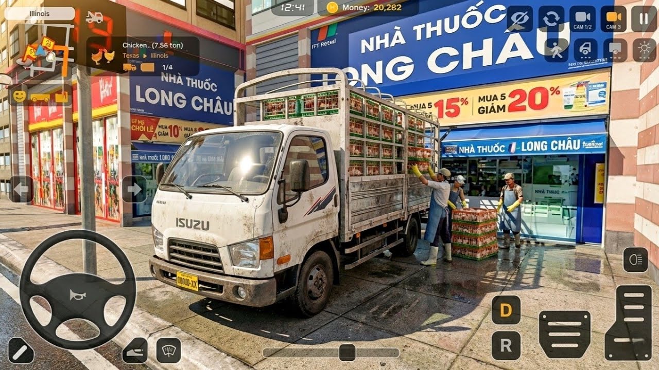 🚛Mini truck Simulator Vietnam gameplay✅Great graphics✨ Delivering Chickens in City Locations🌦