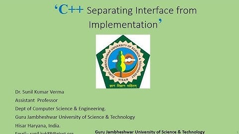 C++, Separating Interface from Implementation