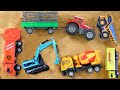 Find and rescue excavator trucks and cement trucks  fire truck crane truck toy stories
