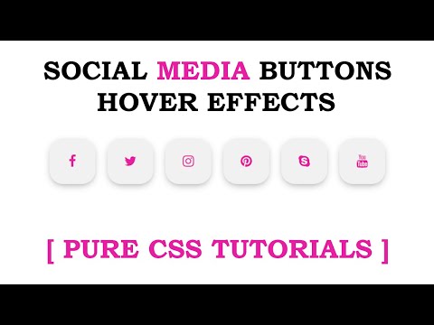 Social Media Buttons Hover Effects Using HTML & CSS | 2020