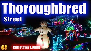 Thoroughbred St Christmas lights 2020 full slow drive tour in Rancho Cucamonga CA in 4K