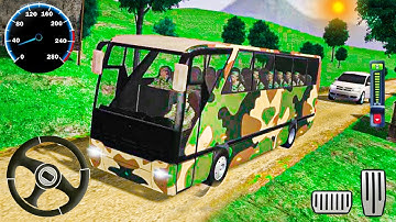 Us Army Military Bus Simulator 2022 - Indian Military Bus Driving on Offroad | Android GamePlay