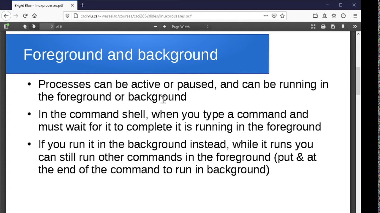 linux process control