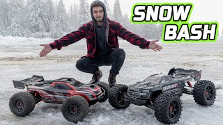 Traxxas Xrt and Arrma Kraton Big Rc car Snow Bash