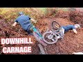 MTB PILE-UP RIDING A BRAND NEW DOWNHILL TRAIL!!