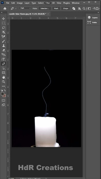 Create candle's flame in Photoshop 2022 | #adobe #photoshop2021#shorts #shortvideo #video #photoshop