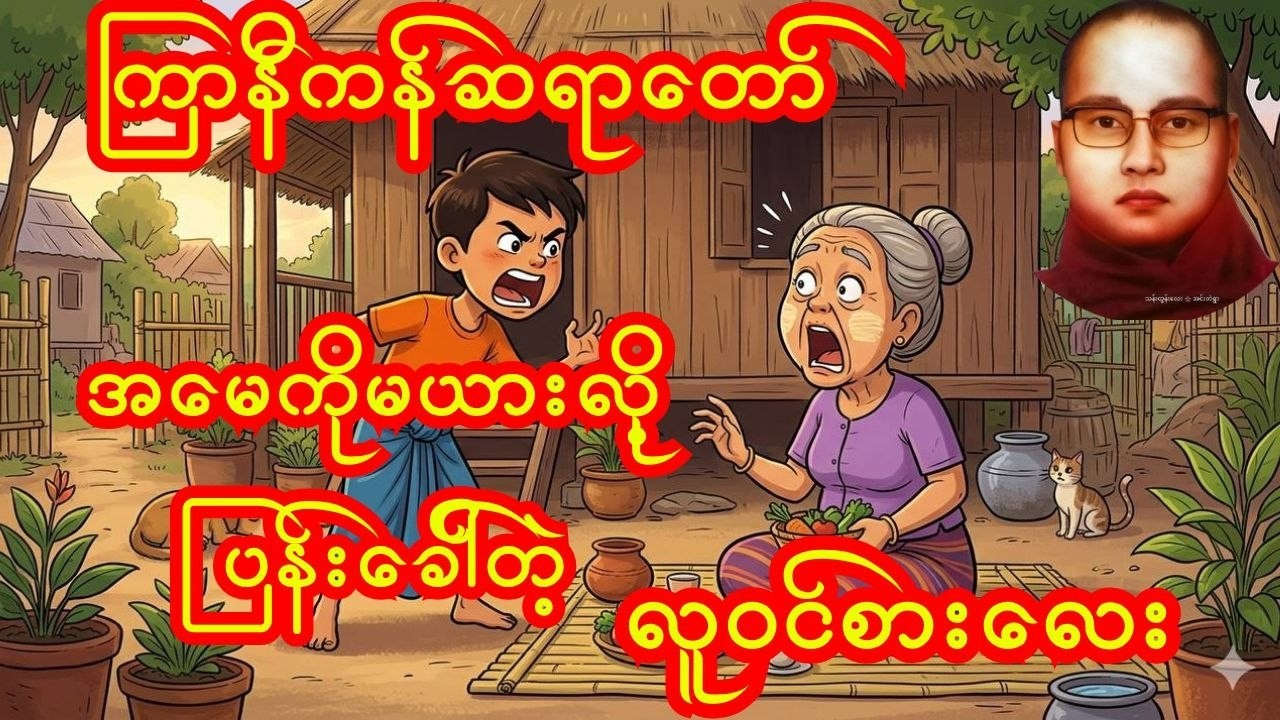 😂 အမေကို မယားလို့ပြန်ခေါ်တဲ့ လူဝင်စားသား #တရားတော် #ကြာနီကန် #တရားတော်များ #တရား #dhamma