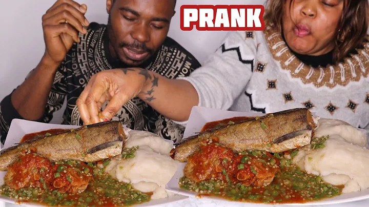 Prank on hubby 🤣 Fufu and okra soup mukprank