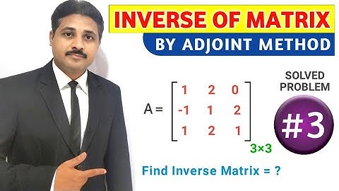 INVERSE OF A MATRIX BY ADJOINT METHOD PROBLEM 3 | STUDY OF MATRICES IN HINDI LECTURE 11