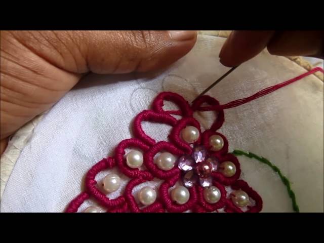 Bullion knot stitch | Hand Embroidery stitches