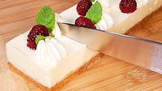 濃厚レアチーズケーキの作り方/クリスマスレシピHow To Make No-Bake  Cheesecake