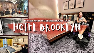 Wheelchair Accessible Hotel Room Tour!  Hotel Brooklyn Manchester 2023 [CC]