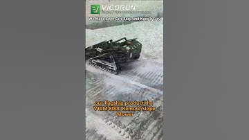 Built for the World – Vigorun VTLM800 remote controlled track grass cutter  Made by Vigorun