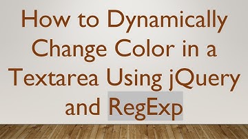 How to Dynamically Change Color in a Textarea Using jQuery and RegExp