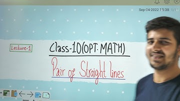 Pair of Straight Lines || Lecture 1 || Coordinate Geometry || SEE Opt Math