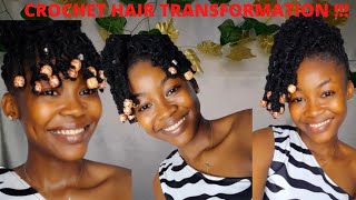 AMAZING CROCHET HAIR TRANSFORMATION/Added a Little Bit of Spice to my Poodle Puff Hairstyle