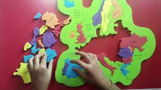 Mapology game | Map puzzle | Learn Europe map for kids | Colourful puzzle map | European countries screenshot 1