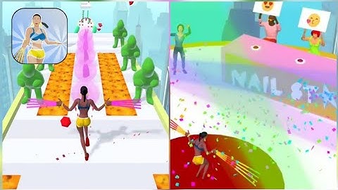 Long nails 3d- Gameplay 💅🌈💞All Levels Gameplay Android, ios