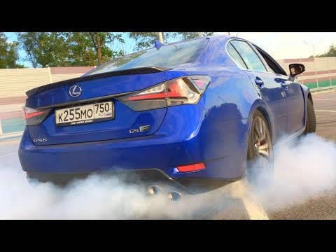 ACTION: LEXUS GS F! 0-260 KM/H, DRIFT, BURNOUT, START UP, ACCELERATION, REVS, 0-100 KM/H, 0-200 KM/H