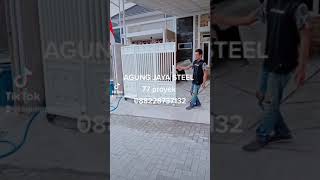 pintu pagar gerbang sliding tikung bengkel las agung jaya steel