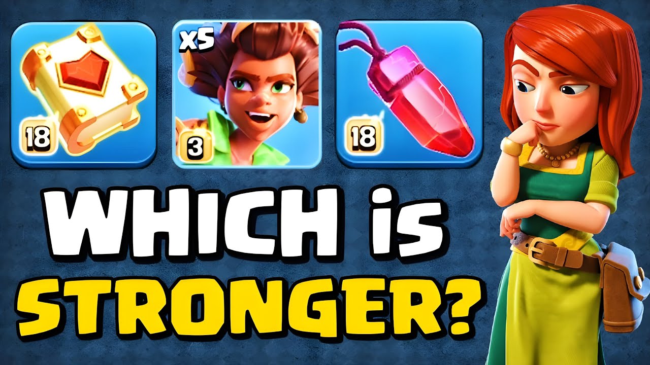 ROOT RIDER VALK Better with RAGE GEM or HEALING TOME?! Clash of Clans