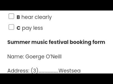 Summer Music Festival Booking Form Listening Test| Ielts_With_Fazzy |