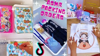 Satisfying packing orders ✨ ASMR style ✨ TikTok compilation #2 #asmr #packingorders #smallbusiness