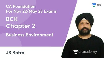 BCK Chapter 2 | Business Environment | BCK | CA Foundation | JS Batra