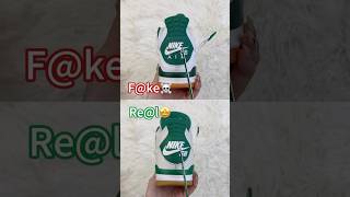 Real Vs Fake Pine Green Jordan 4 #shorts #sneakerhead #viral