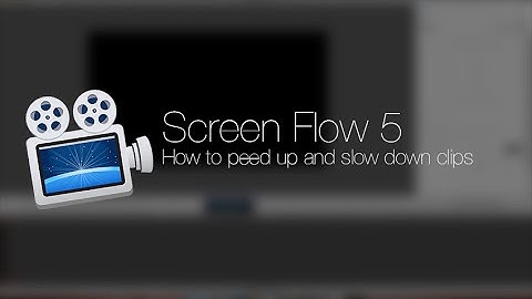How to speed up and slow down clips in Screen Flow 5!