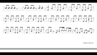 Van Halen-Dreams Drum Score, Drum Sheet Music