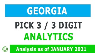 LOTTO UPGRADE: GEORGIA PICK 3 STATISTICAL NUMBER GUIDE | JANUARY 2021