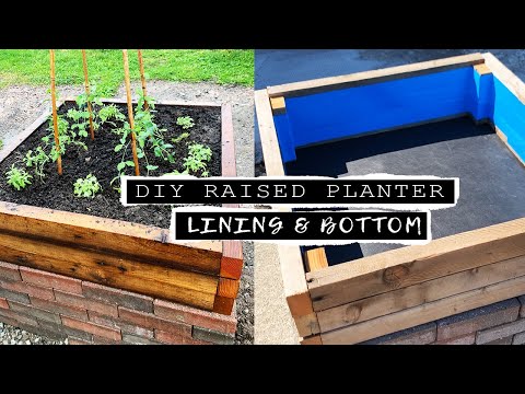 DIY RAISED PLANTER BOX // How To Add Waterproofing Liner And Bottom