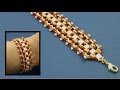 #Beading4perfectionists : Tila &quot;Lace-Brace&quot; Bracelet advanced beading tutorial