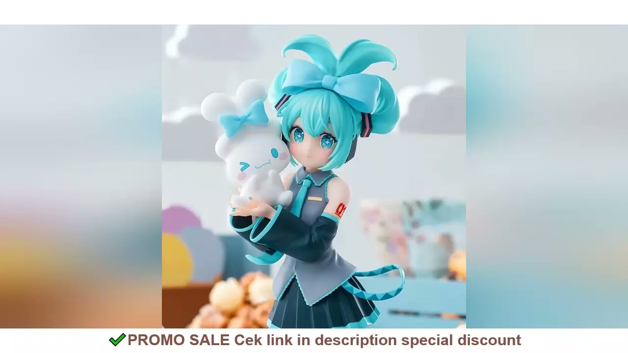Hot 21CM Anime Hatsune Miku X Cinnamoroll Figure Anime Peripheral Collectible Models Decorative Deco