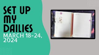 Setting Up My Dailies | March 18-24, 2024 | Hobonichi Cousin by Scribbles with Sam 94 views 2 months ago 12 minutes, 37 seconds