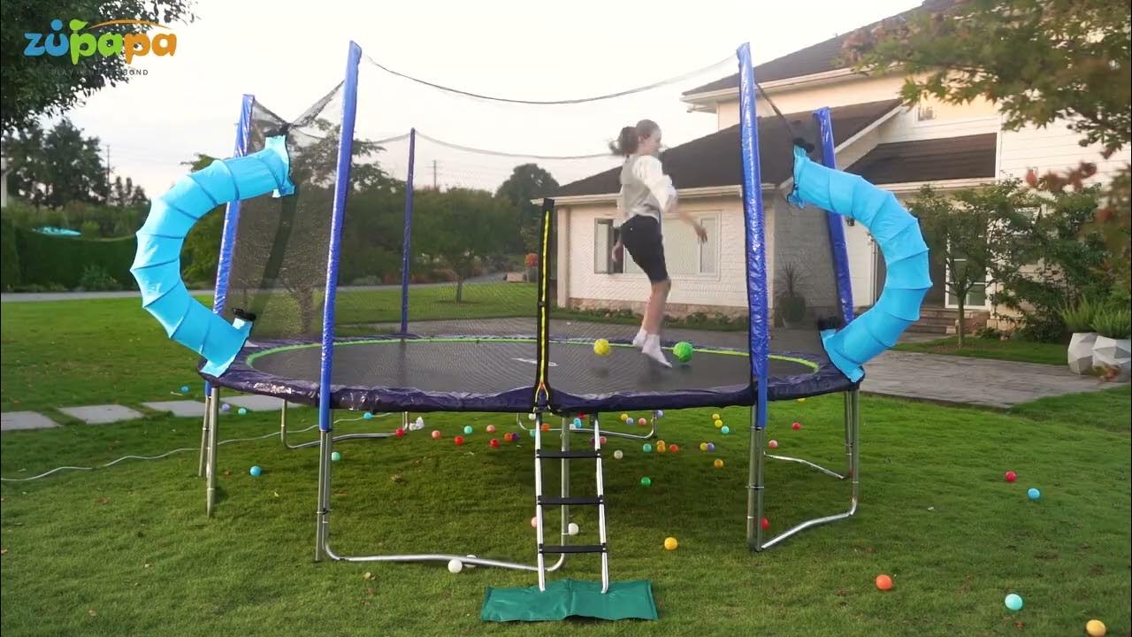 Tunnels make the Zupapa 15FT outdoor trampolines more fun!😃 YouTube