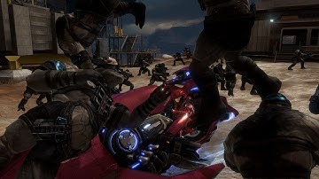 Covenant and UNSC AI on Halo Reach Forge Mode Boneyard Map (Halo Mods)