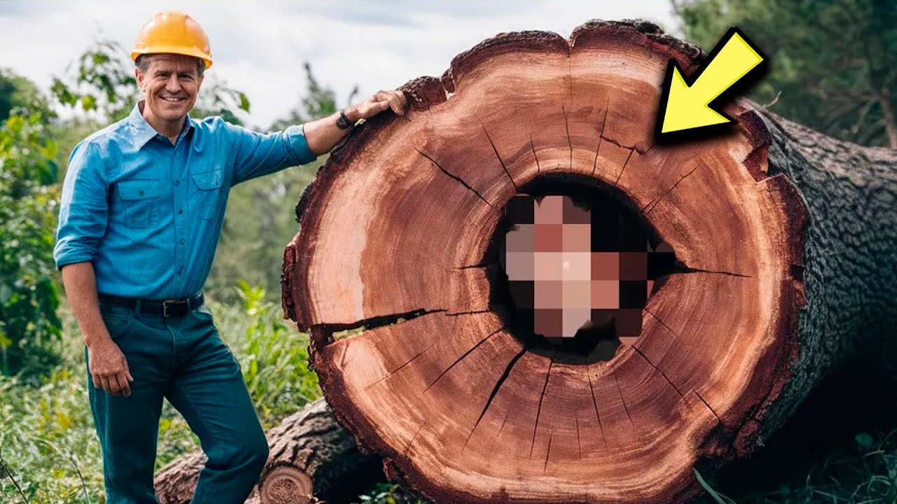 Лесоруб срубил старое дерево. Находка в стволе дерева напугала ученых!