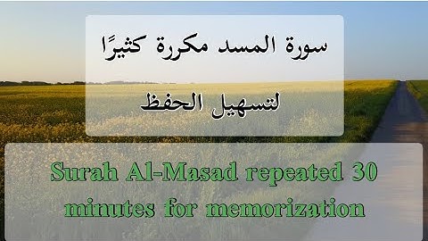 سورة المسد مكررة كثيرًا لتسهيل الحفظ | Surah Al-Masad repeated a lot for memorization