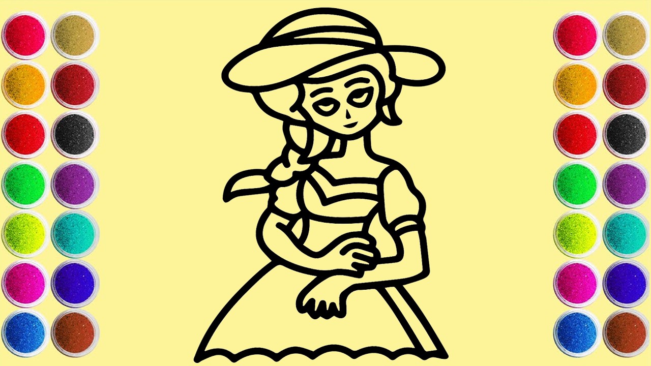 Relax and enjoy this satisfying sand painting of a cute princess | easy step by step tutorial