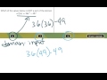 Domain and Valid Inputs of Functions