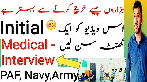 Initial-Medical-Interview-ISSB Test Preparation Waqar Waheed | A to Z  Initial Preparation | Forces