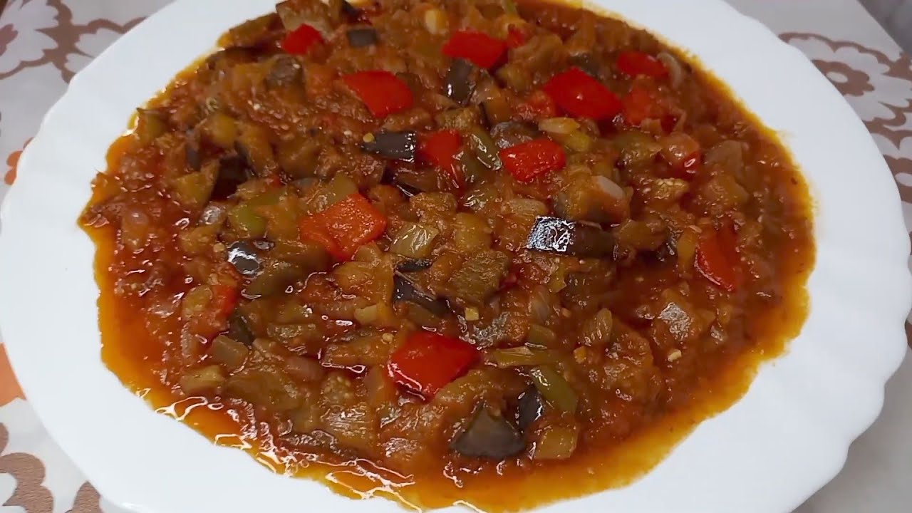 #pisto##con#berenjena##pimiento#y#tomate#