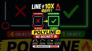 AutoCAD Polyline Command Explained | PL Command Easy Tutorial | AutoCAD Hindi #shorts