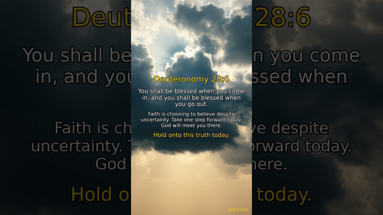✝️ POWERFUL SCRIPTURE: Strengthen Your Faith | Deuteronomy 28:6 #shortsbeta